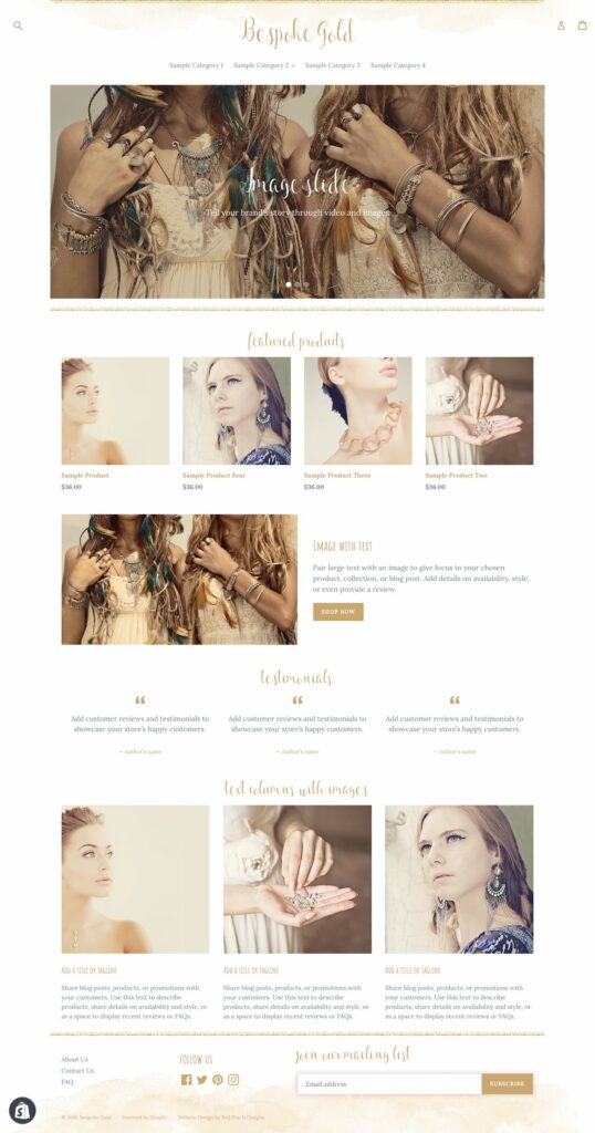 Bespoke Gold Feminine Shopify Theme – MasterBundles