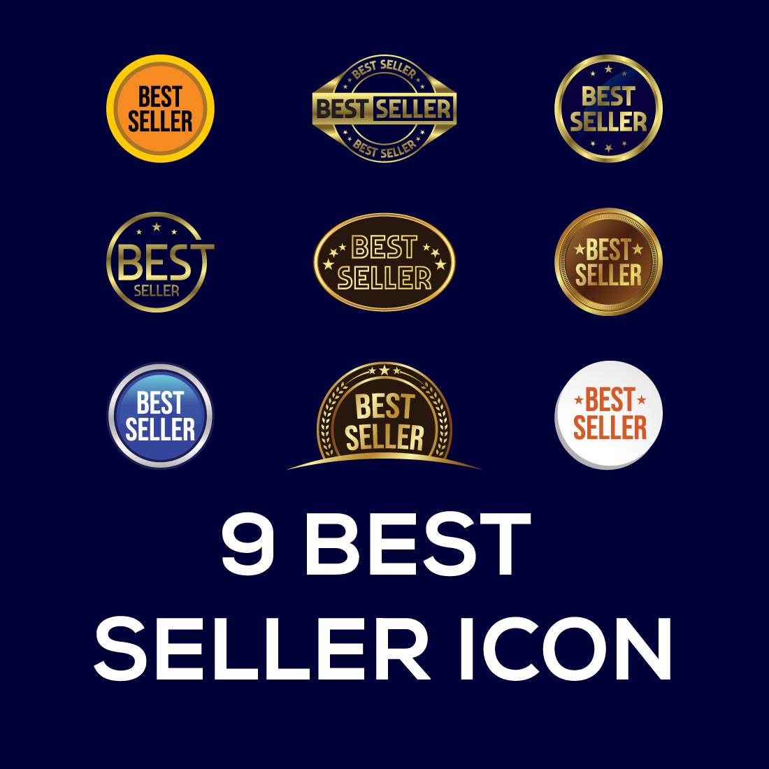 Bestseller Icon Graphics Template Vector Illustration cover image.