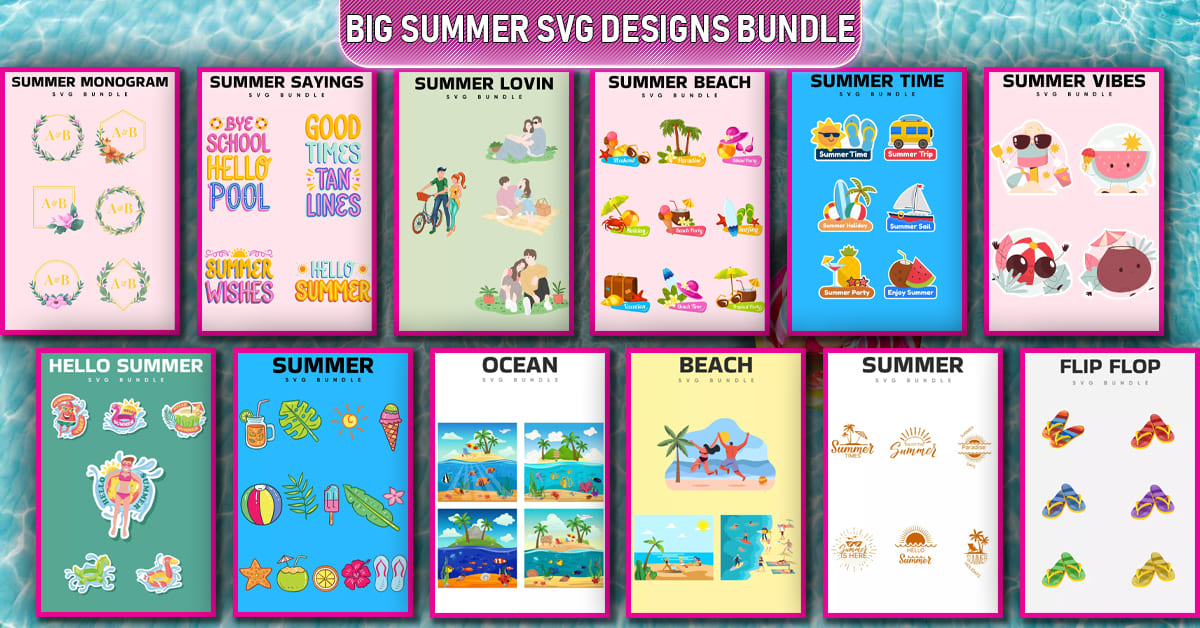 Big Summer Svg Designs Bundle – MasterBundles
