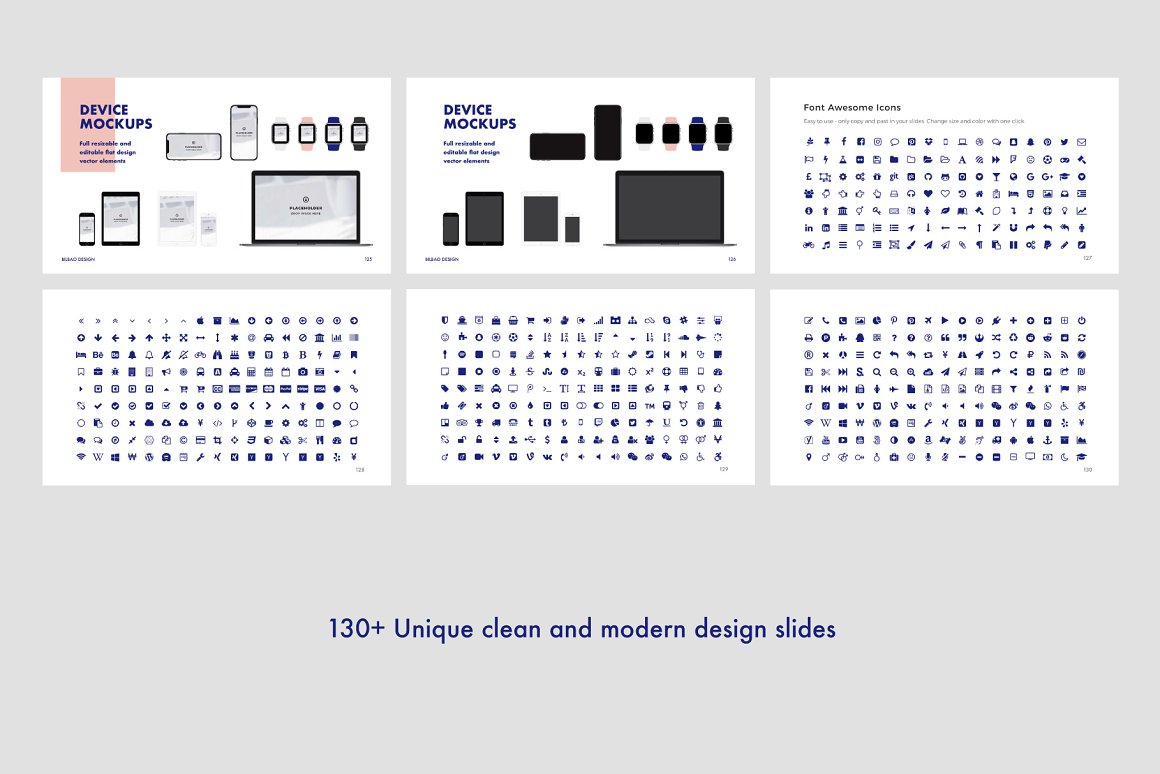 A set of great icon slides.