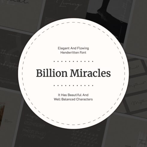 Billion Miracles Font.