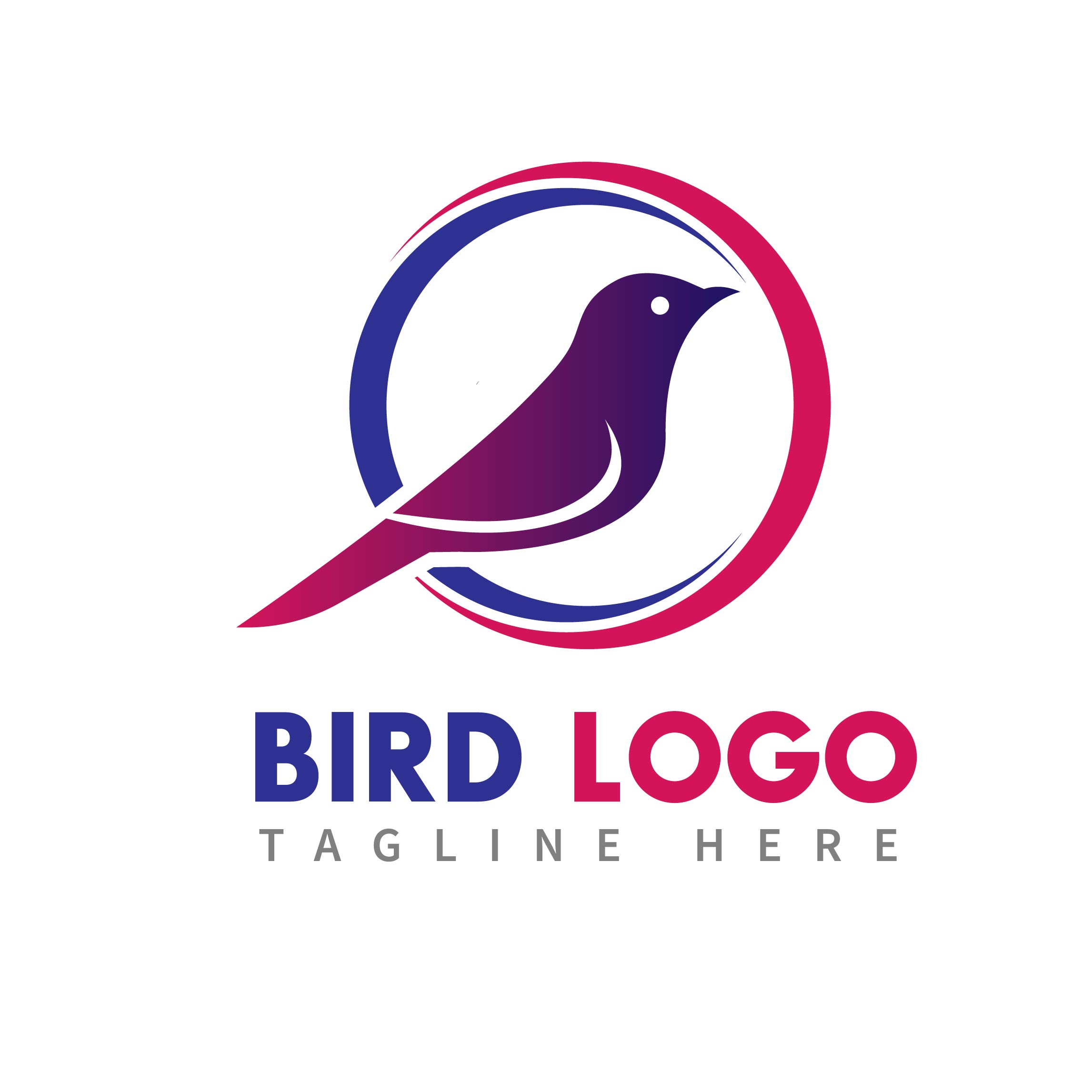 Bird Iconic Logo Design Graphic cover image.