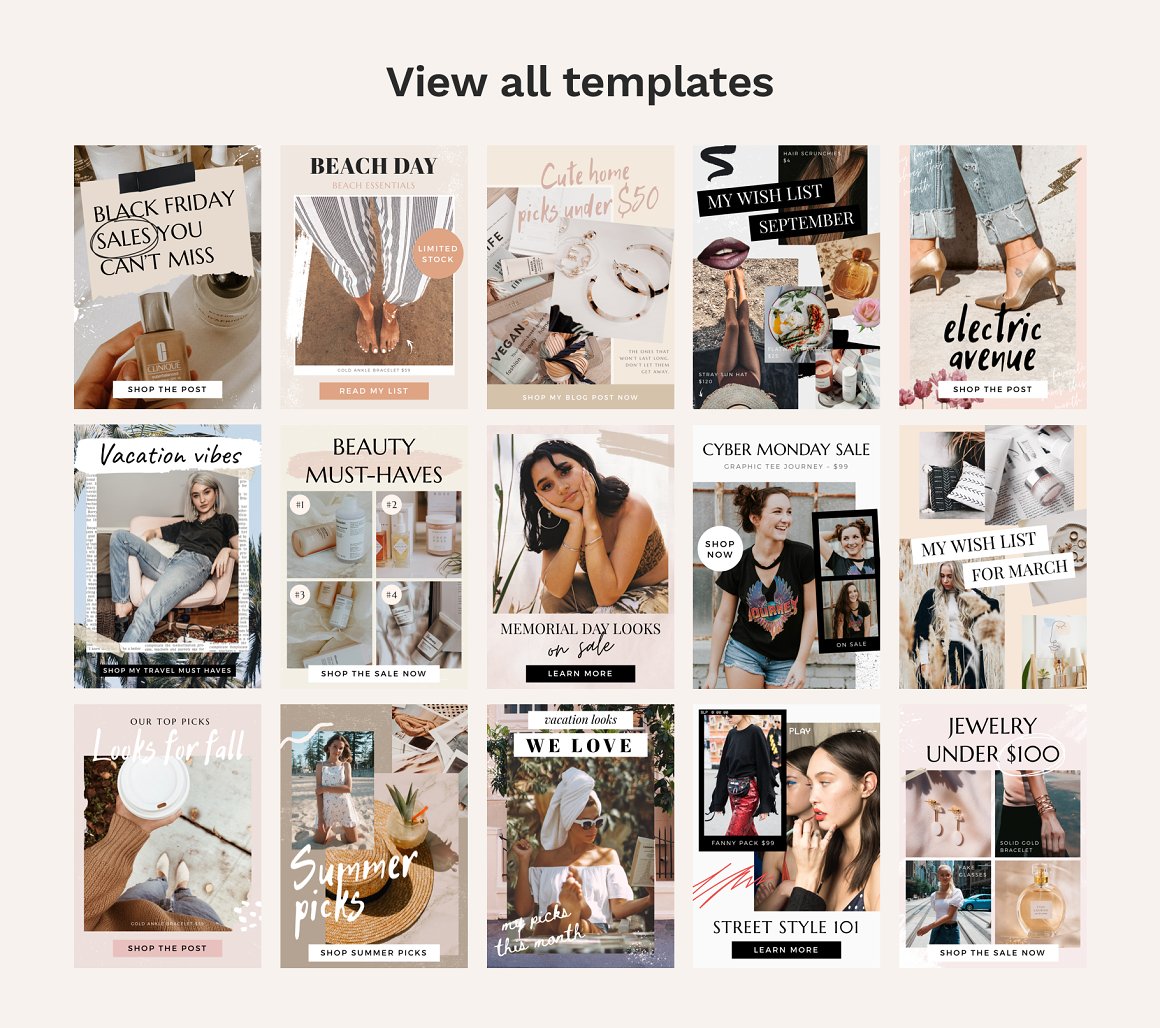 An image pack of an adorable blogger email design template.