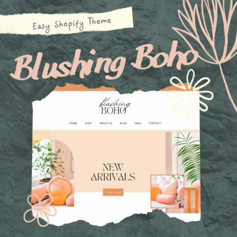 Easy Shopify Theme | Blushing Boho - main image preview.
