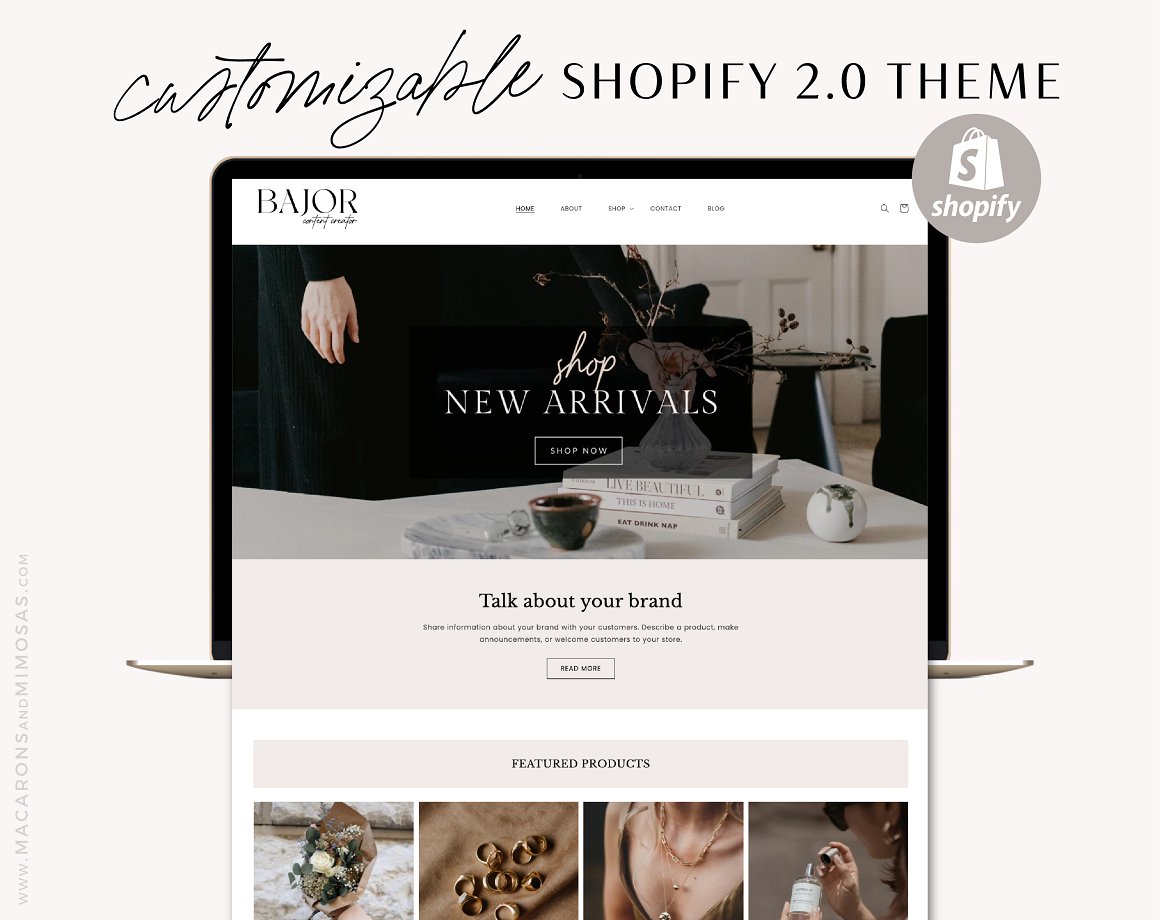 Image of the amazing Shopify theme page.
