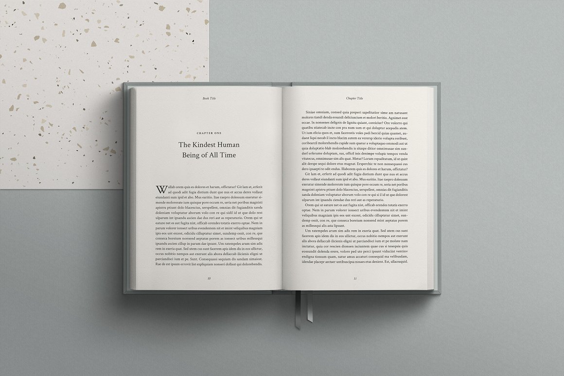Image of an open book with an adorable design.