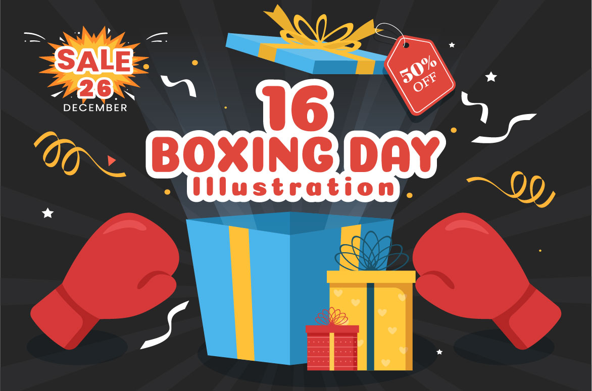 16 Boxing Day Sale Illustration facebook image.