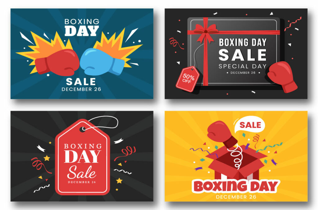 16 Boxing Day Sale Illustration - MasterBundles