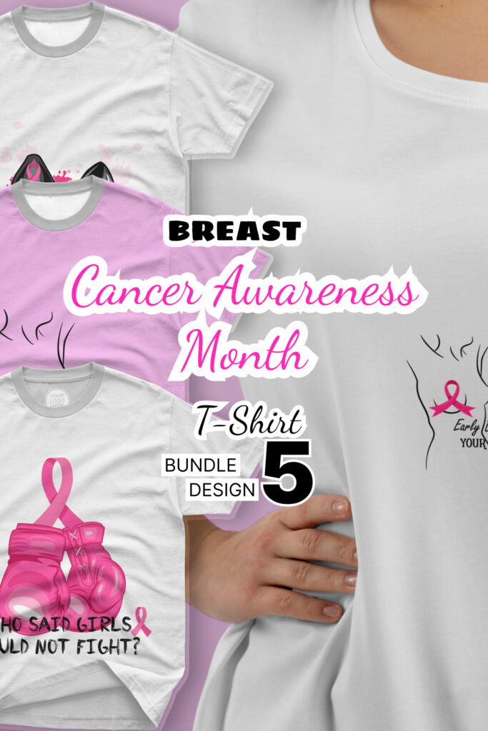 Breast Cancer Awareness Month Svg T Shirt Designs Bundle Masterbundles