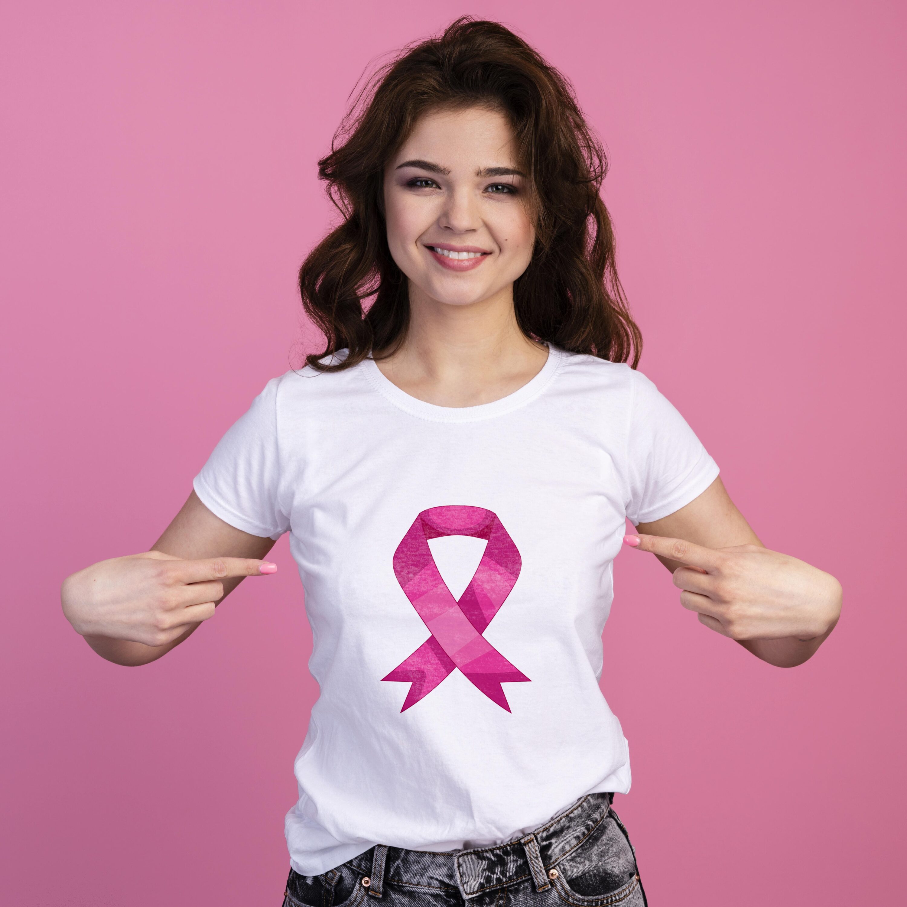 Small accurate breast cancer ribbon.
