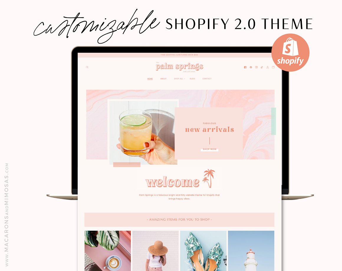 Image of the amazing Shopify theme page.