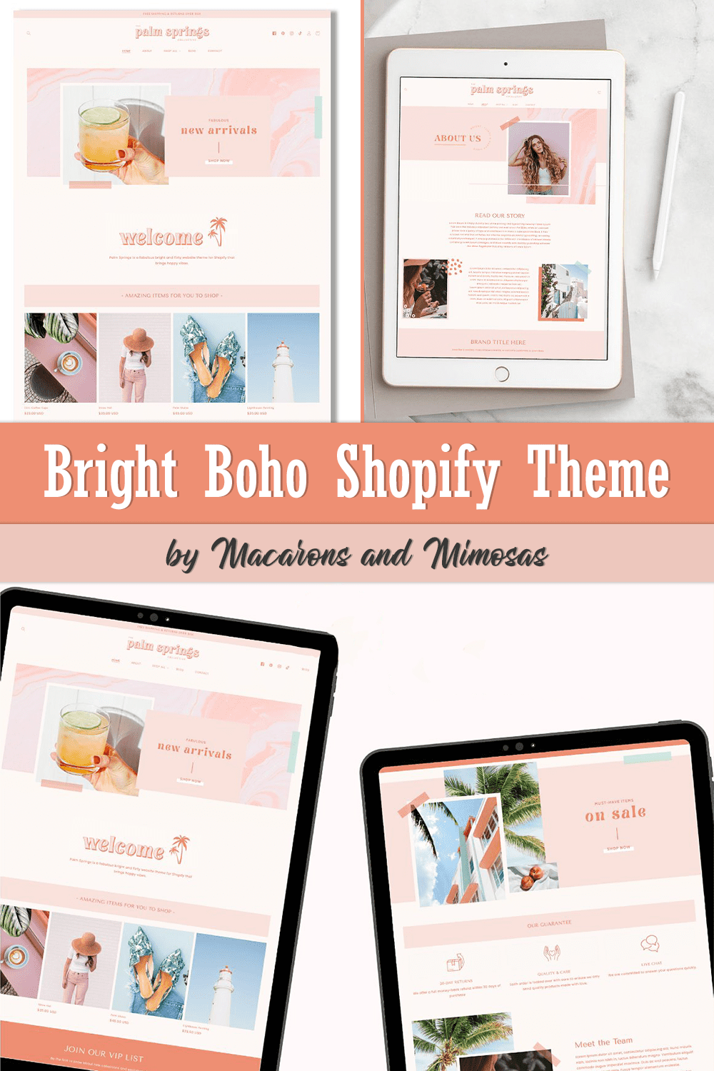 Pack of images of adorable theme shopify pages.