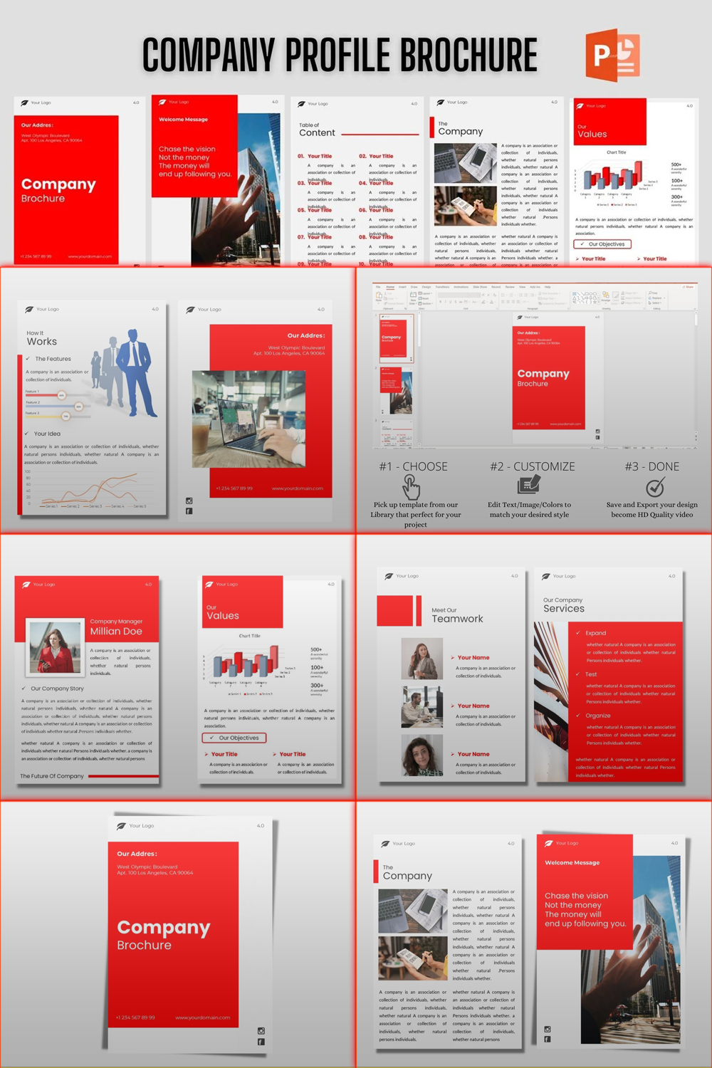 brochure template red business brochure pinterest 1000 1500 246