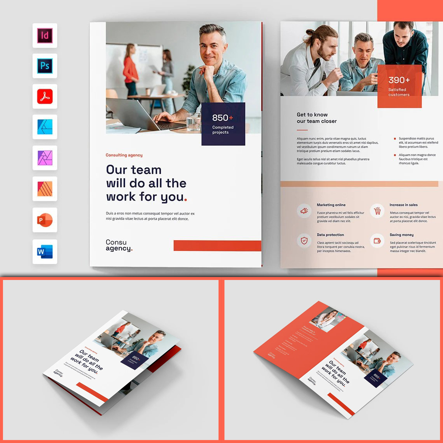 Consulting Agency | Brochure Bi-Fold cover.