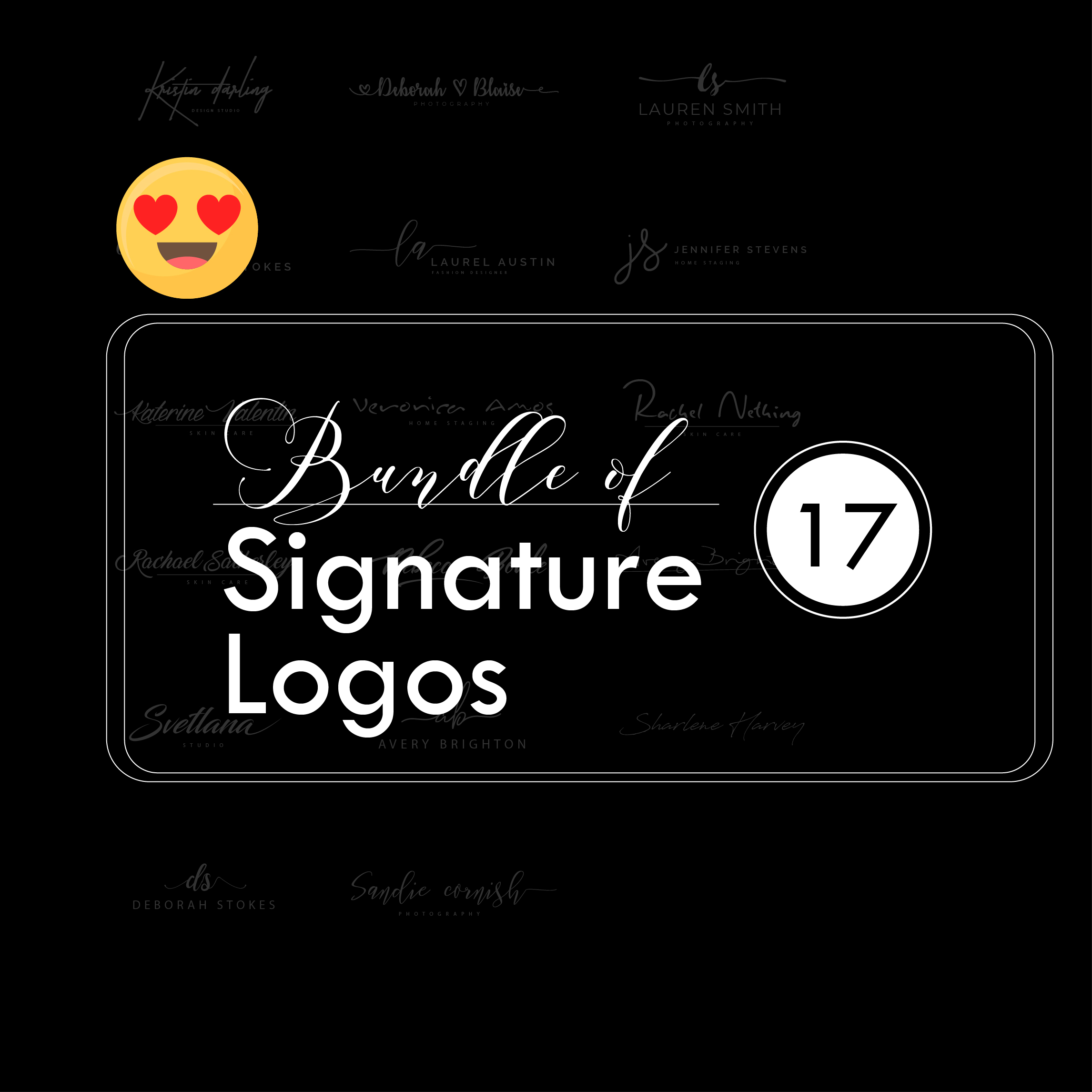 Beautiful Minimal Signature Logos cover image.