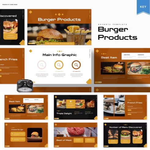 Burger Products | Keynote Template.