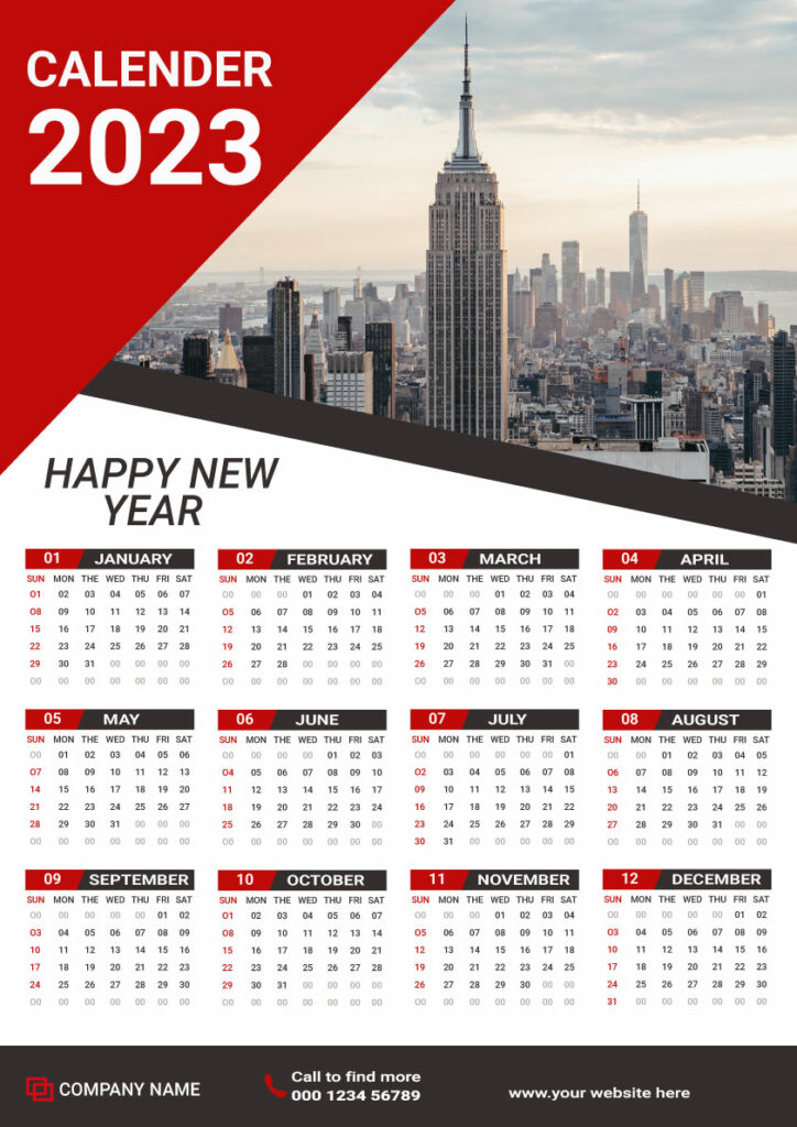 Best Wall Calendar Design Template MasterBundles