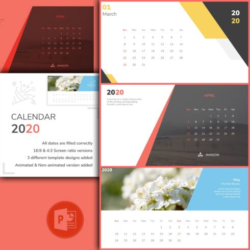 Calendar Powerpoint Template – MasterBundles