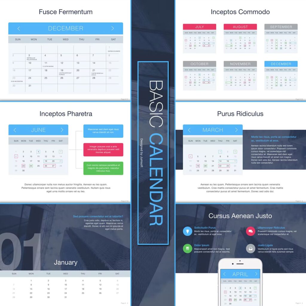 Calendar Powerpoint Template MasterBundles