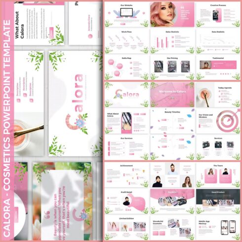 Calora - Cosmetics Powerpoint Template – MasterBundles