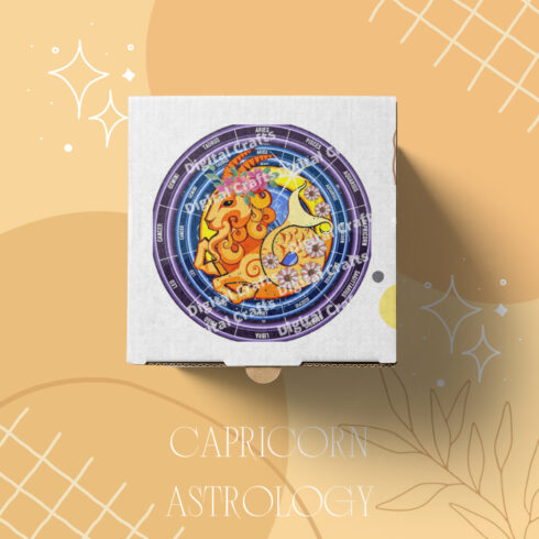 Capricorn Astrology Sign Illustration.