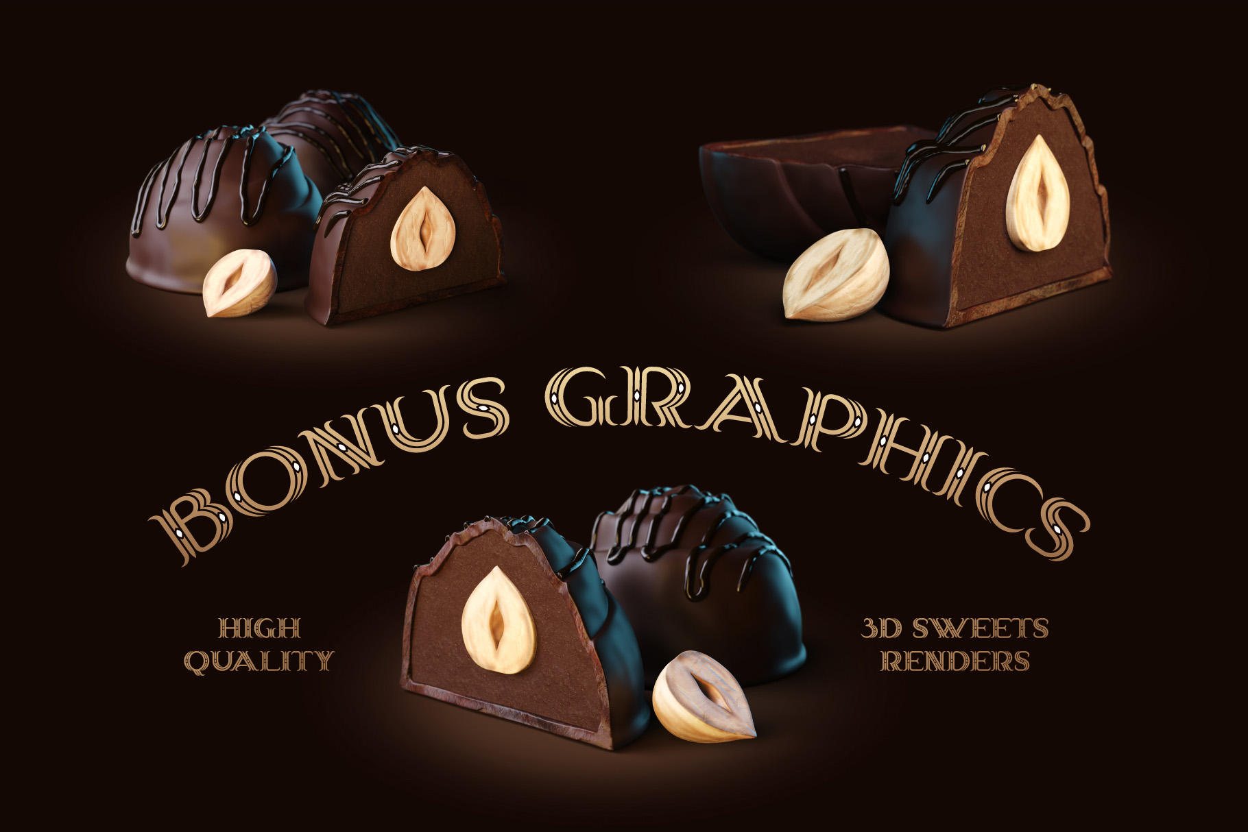Candy Shop Font bonus graphics.