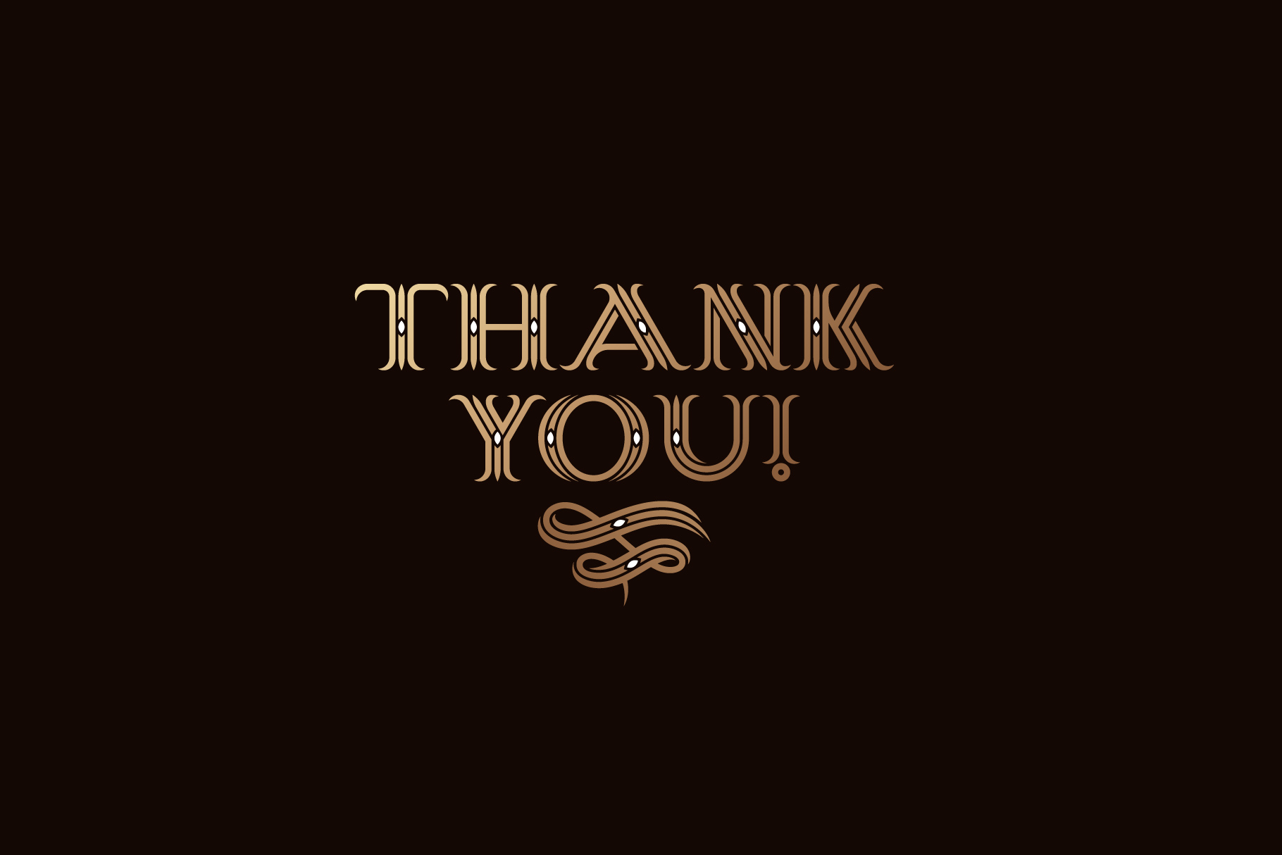 Candy Shop Font with Thank you phrase.