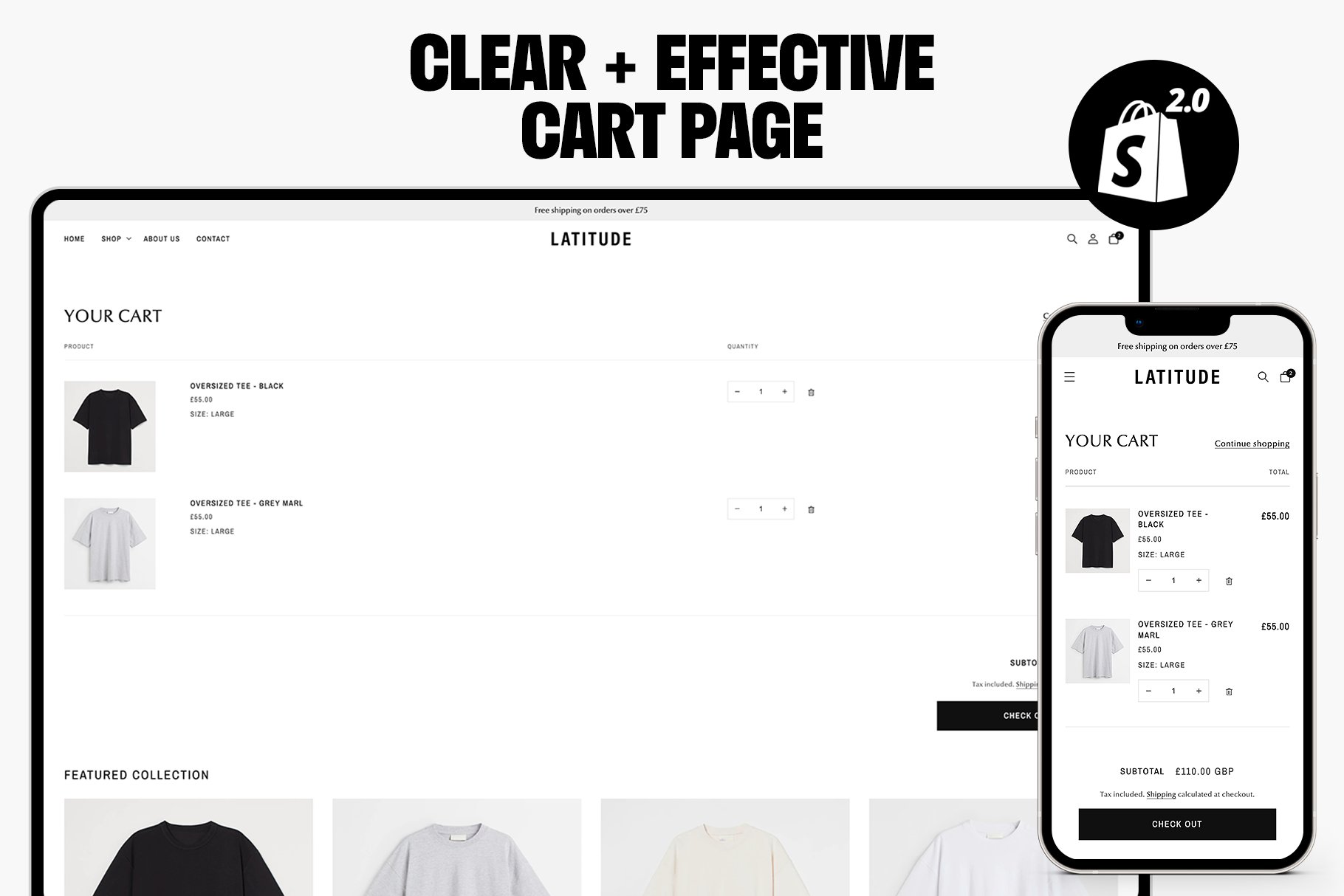 There is such a clear and effective cart page.