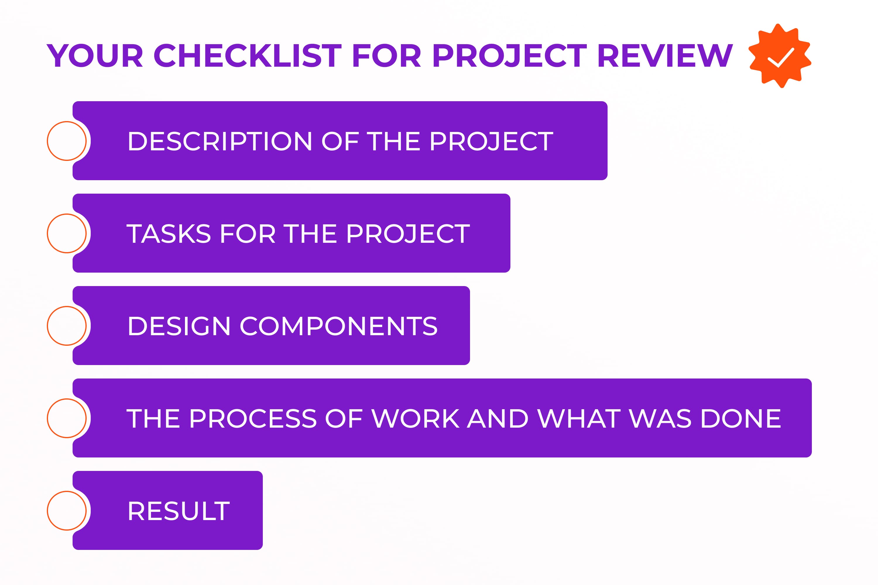 Structure checklist for checking your projects.