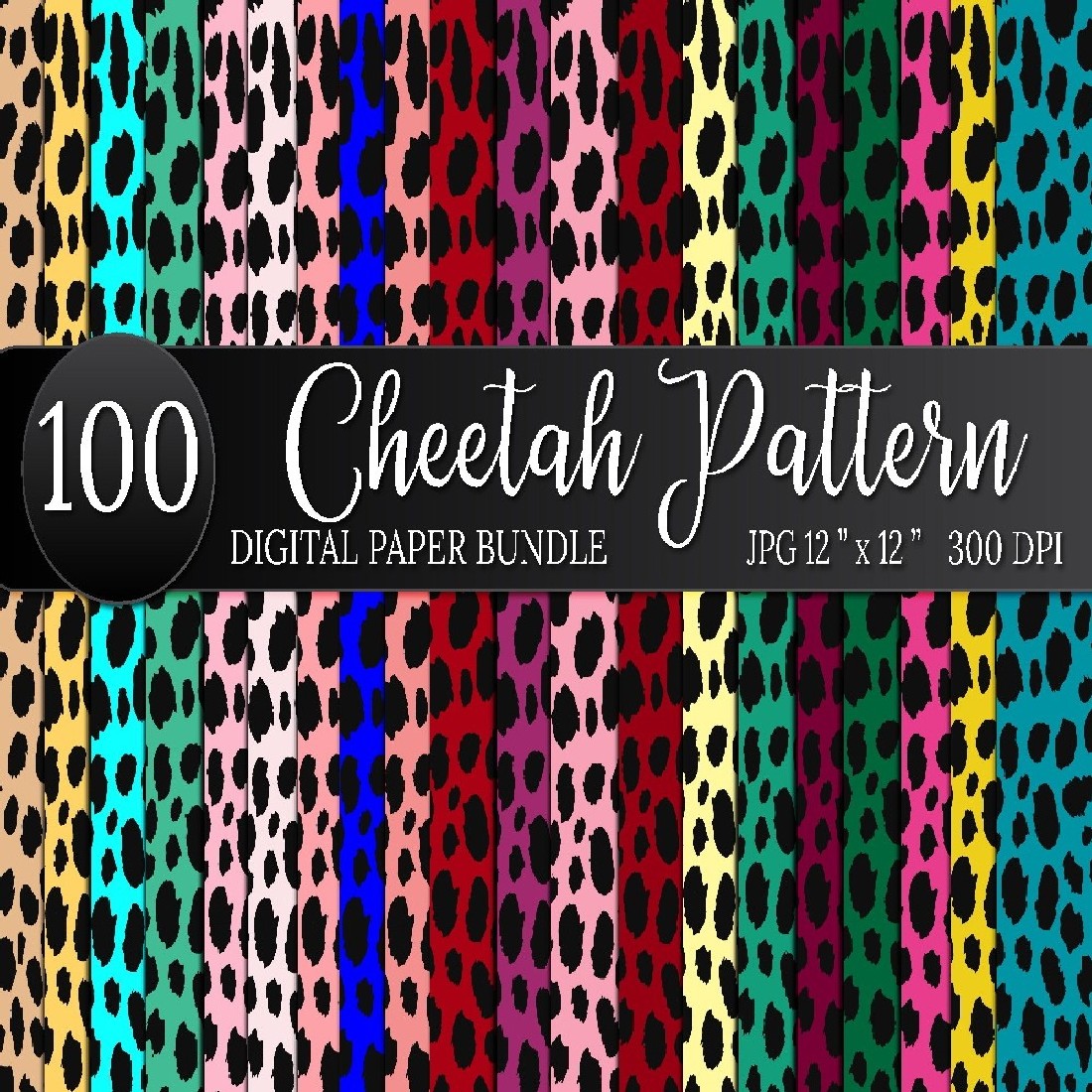 700 Mega Bundle Animal Print Background, cheetah pattern.