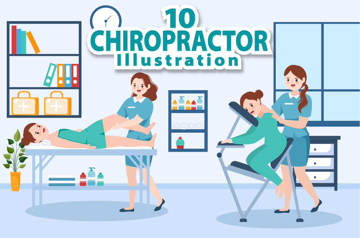 10 Chiropractor Physiotherapy Rehabilitation Illustration MasterBundles