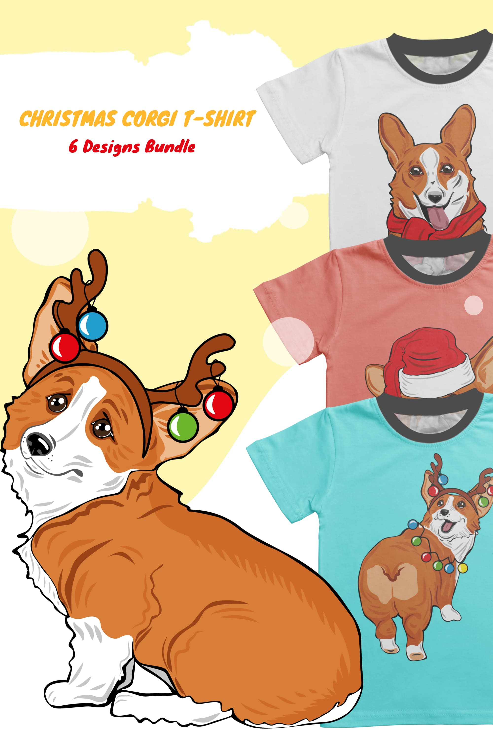 christmas corgi t shirt designs bundle pinterest 351