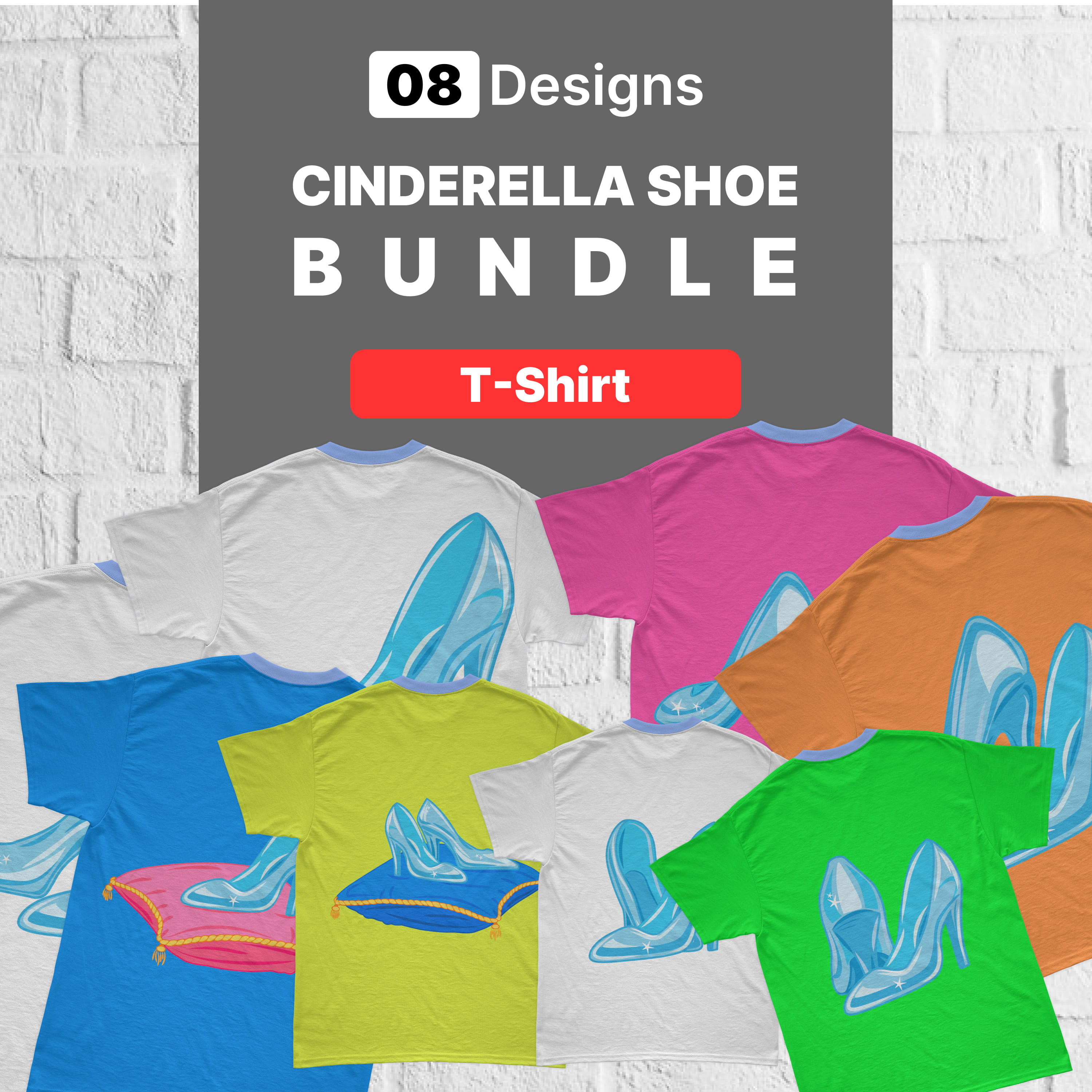 Designs – MasterBundles Shoe Bundle SVG Cinderella T-Shirt