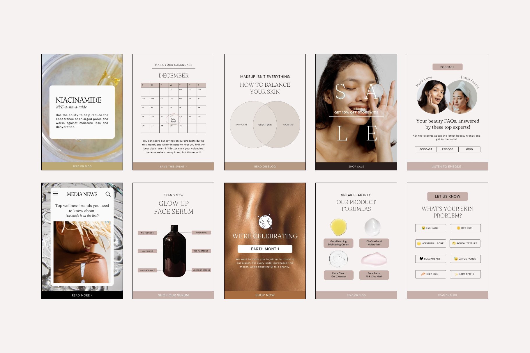 Pastel email mockup for your beauty brand.