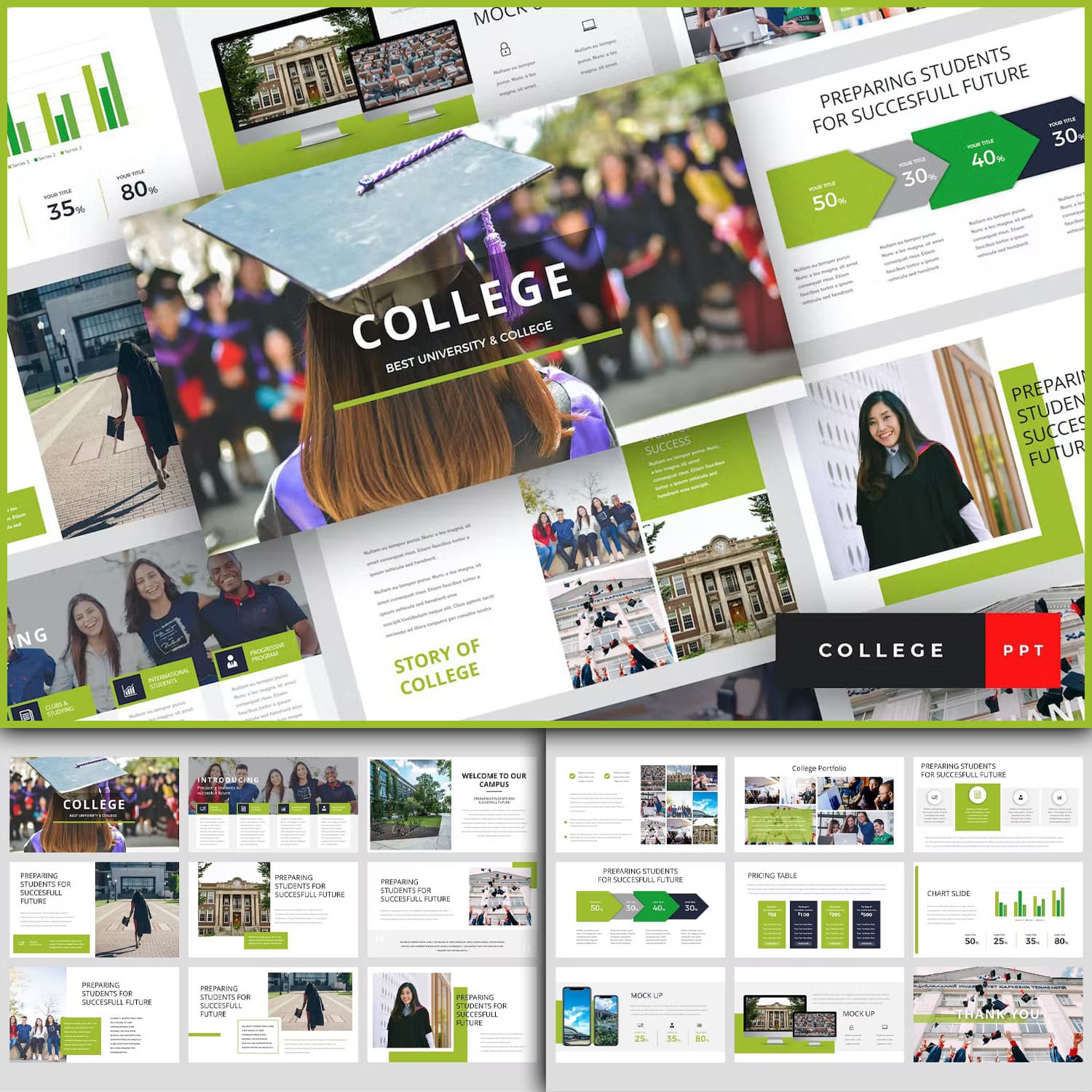 College - University PowerPoint Template.