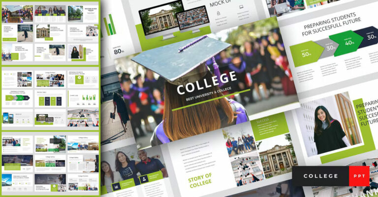 College - University PowerPoint Template – MasterBundles