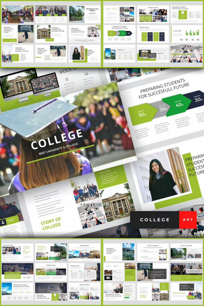 College - University PowerPoint Template – MasterBundles