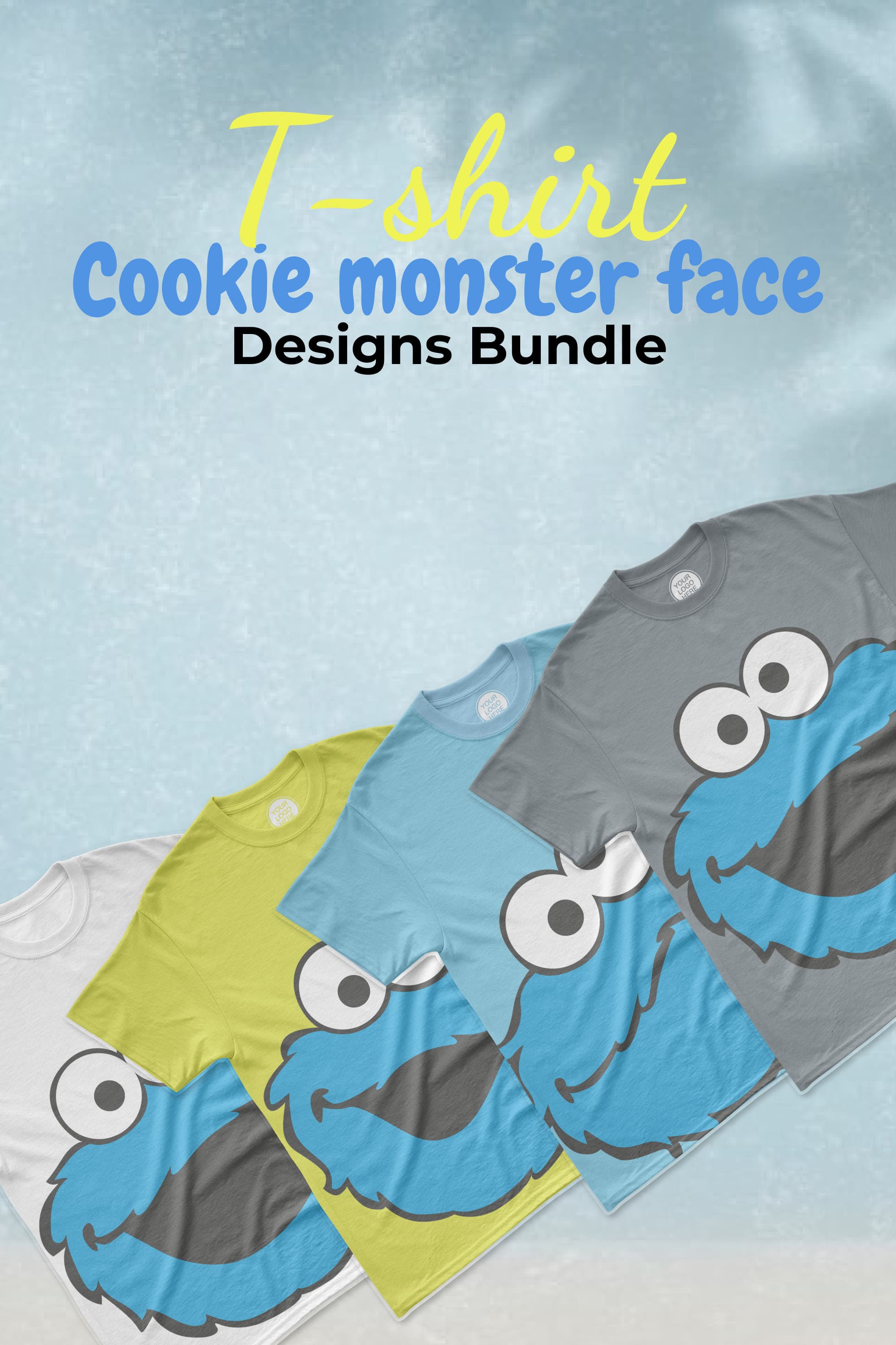 Cookie Monster Face T-shirt Designs Bundle - Pinterest.