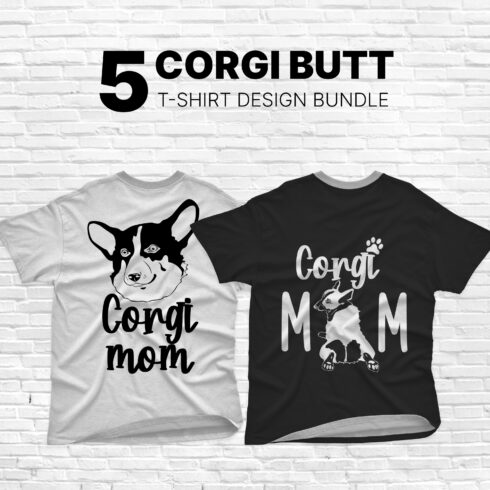 corgi butt SVG T-shirt Designs Bundle.