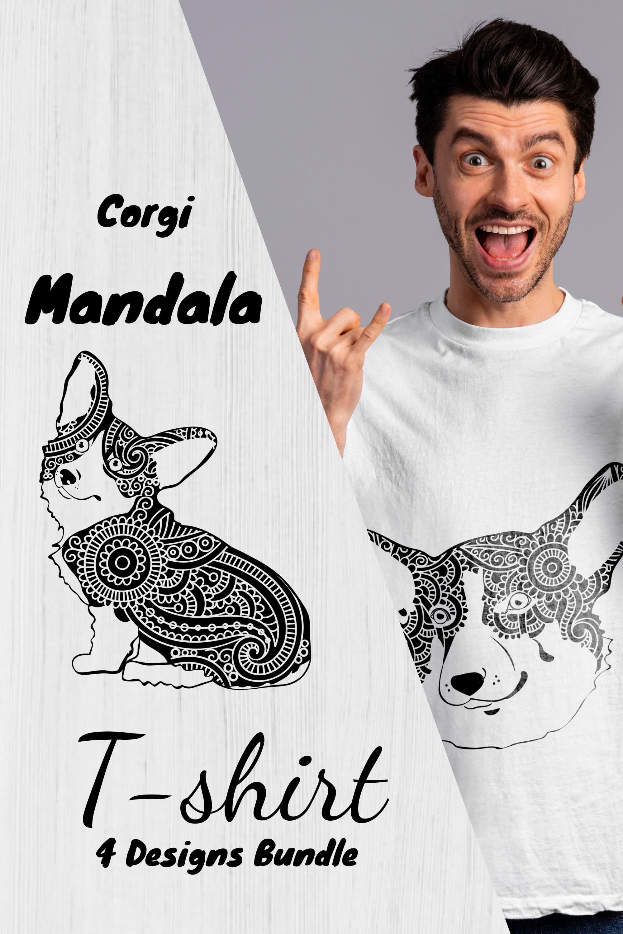corgi mandala t shirt designs bundle pinterest 989