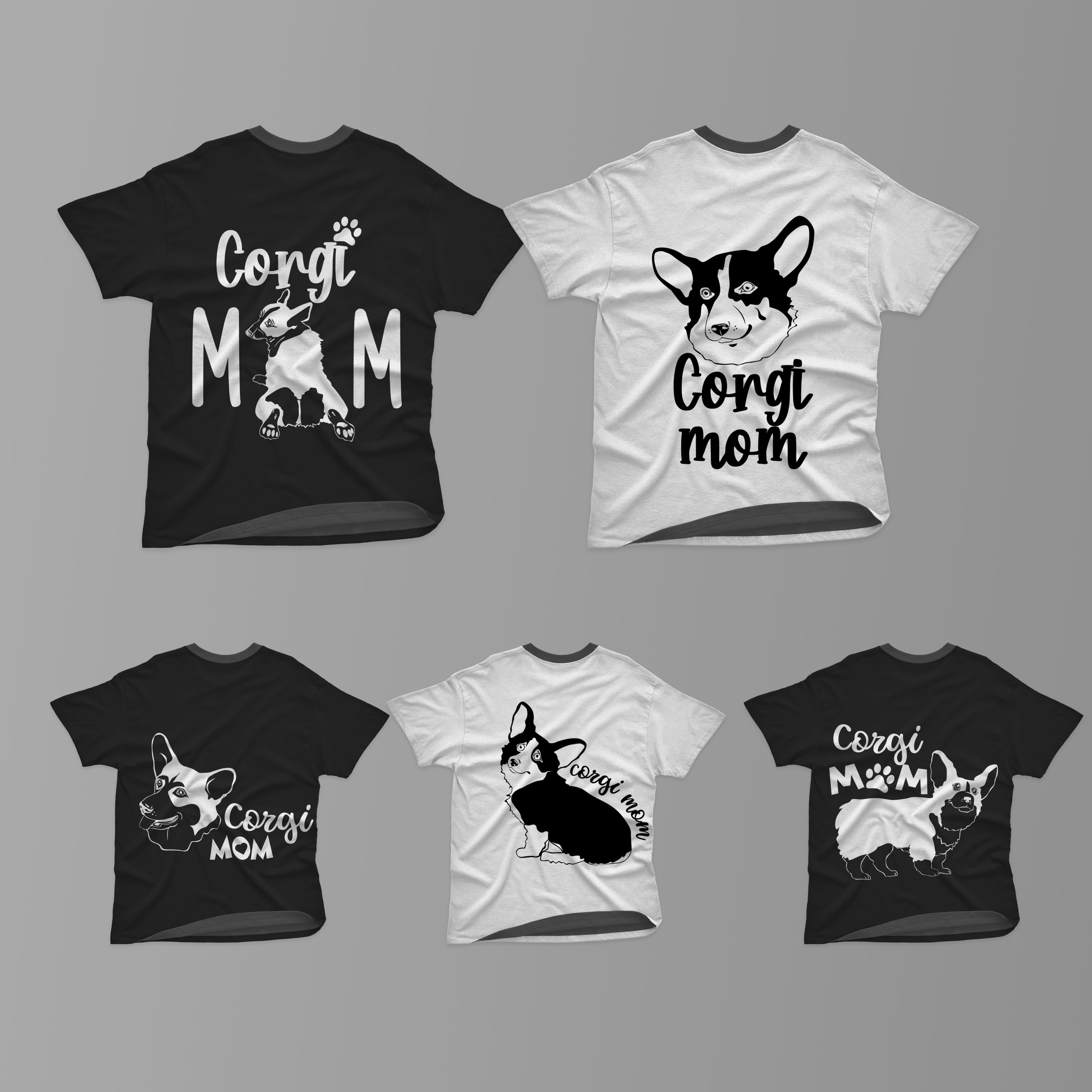 corgi mom T-shirt SVG Designs Bundle cover.