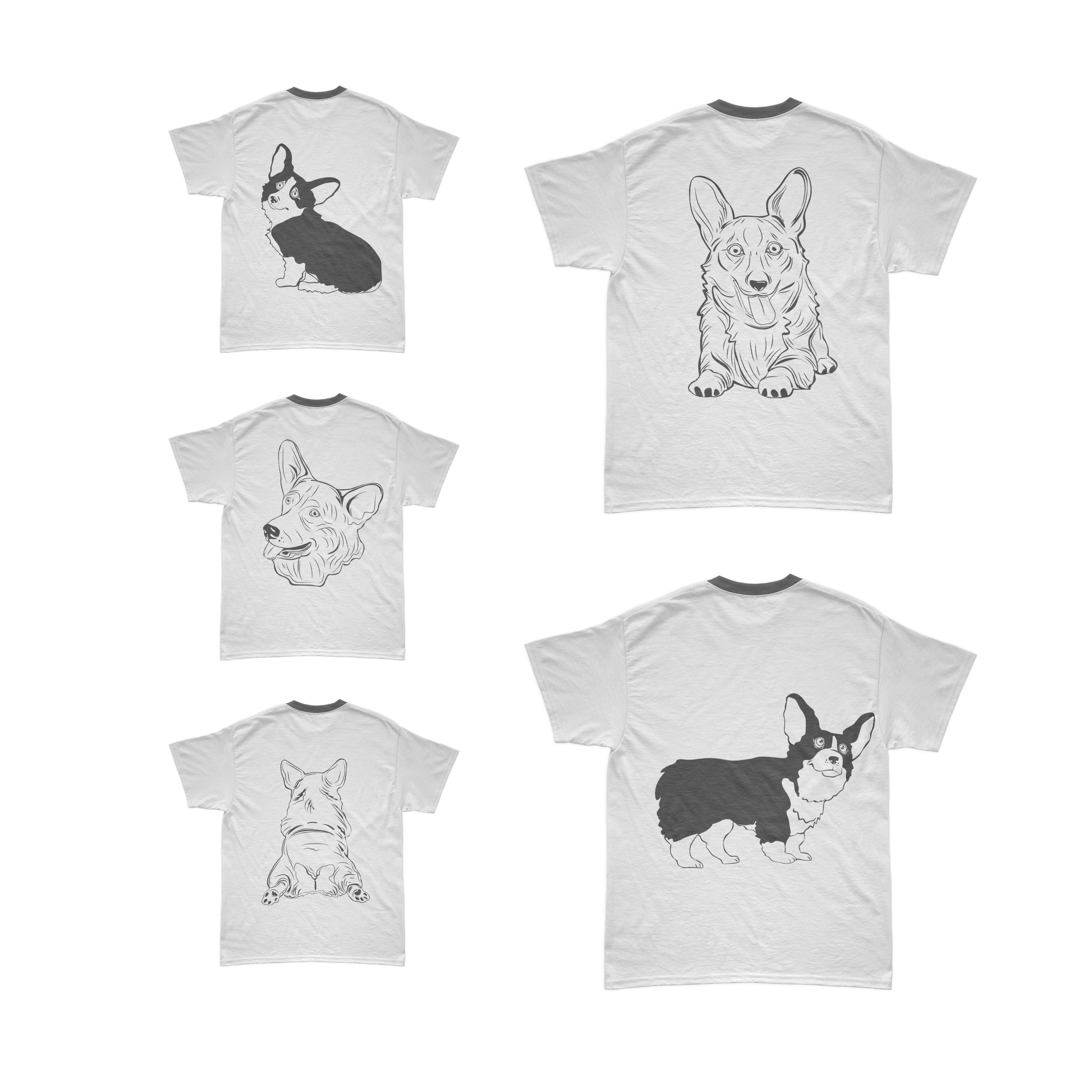 corgi outline t shirt designs bundle 1500x1500 2 354