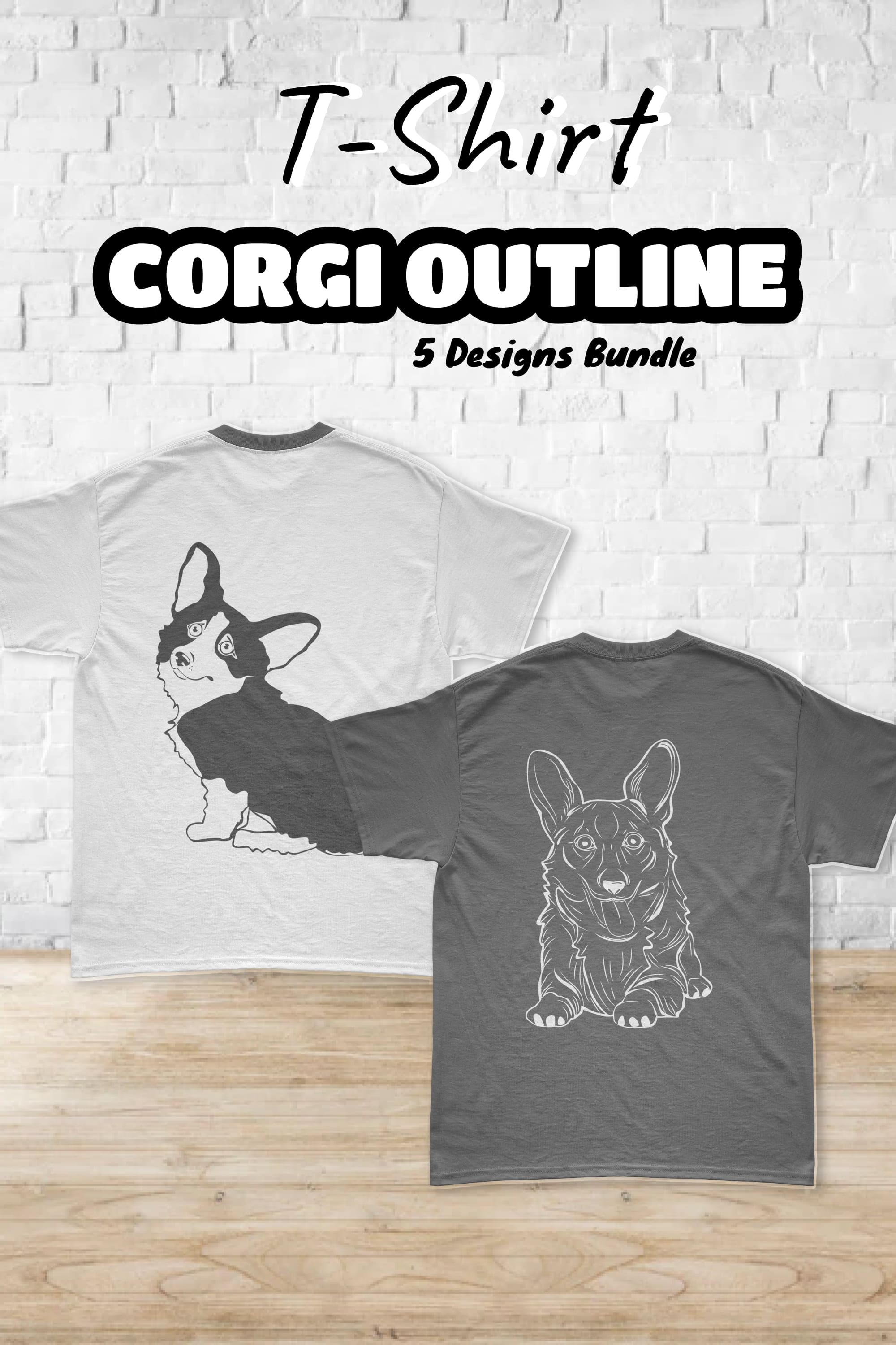 corgi outline t shirt designs bundle pinterest 141