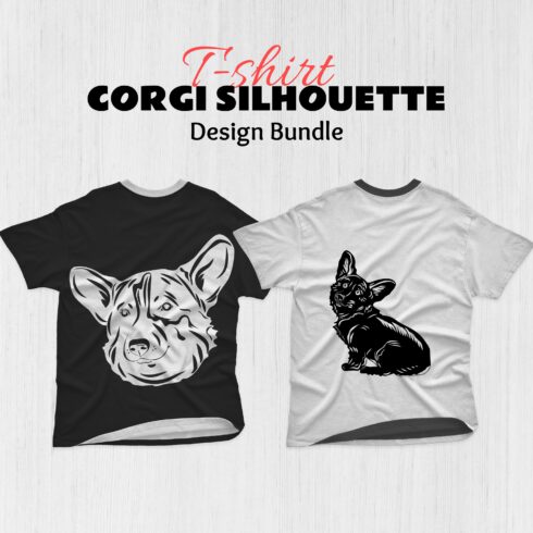 corgi silhouette SVG T-shirt Designs Bundle cover.