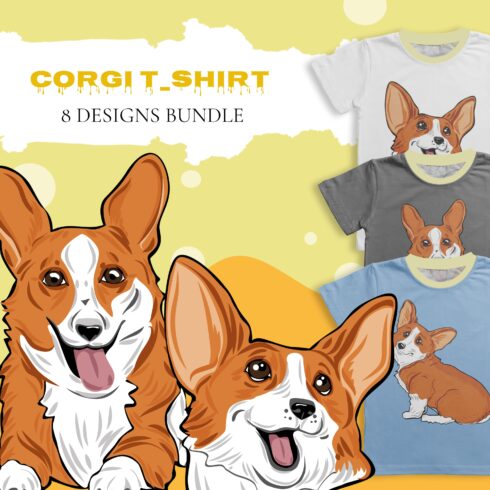 corgi T-shirt SVG Designs Bundle .