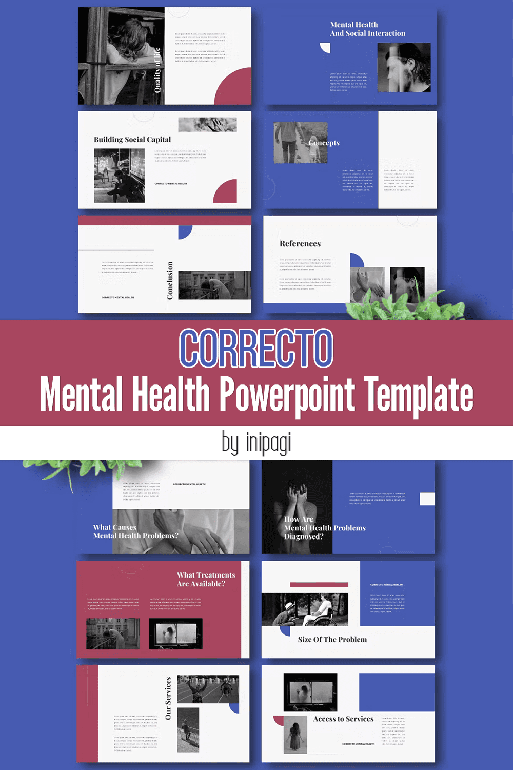 Correcto - Mental Health Powerpoint Template - Pinterest.