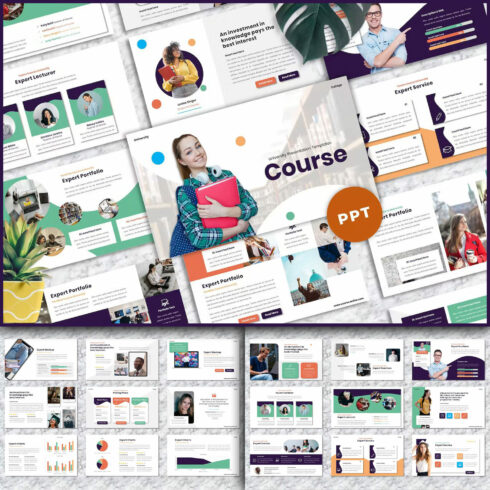 Course University Powerpoint Templates - main image preview.