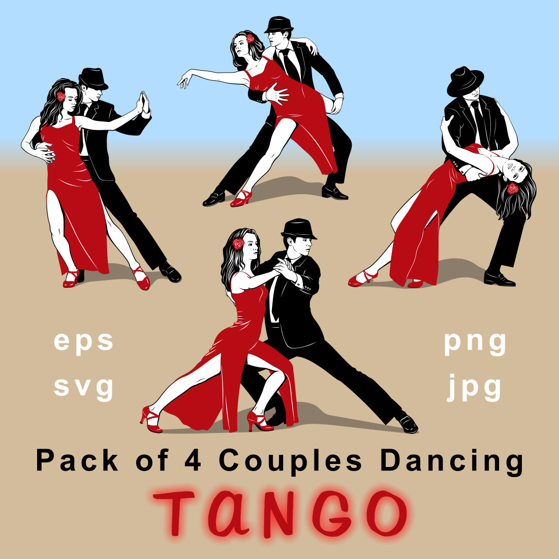 Couples Dancing Tango Designs cover image.