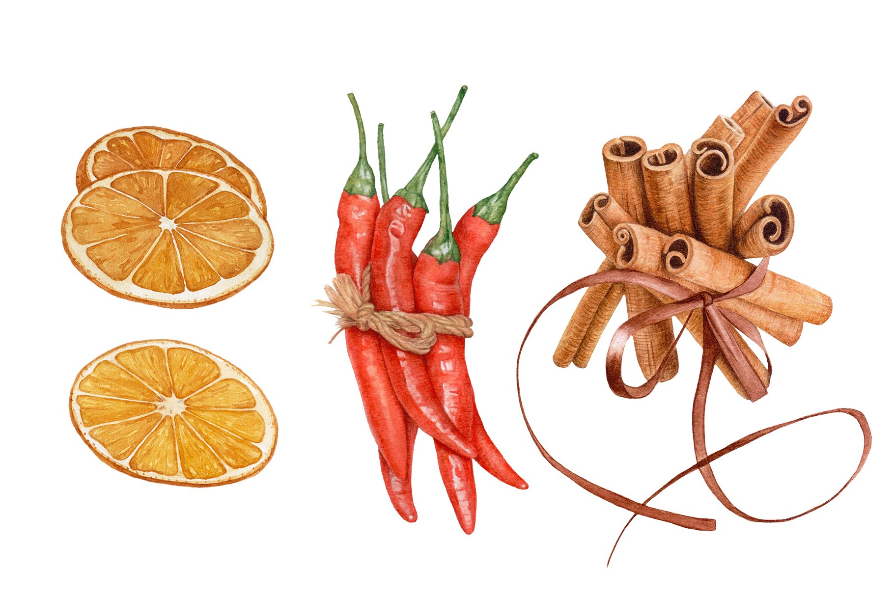 Some spices - dry lemon, pepper and cinnamons for your tasty graphic.