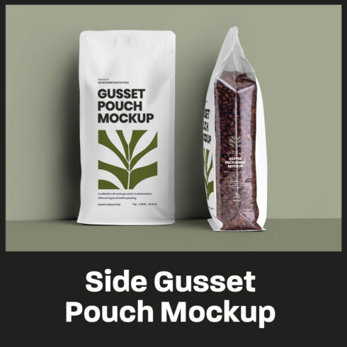 Side Gusset Bag with Transparent Side Mockups cover image.